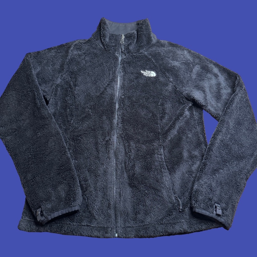 The North Face Osito Fleece Jacket Womens M Black Full Zip Outdoor Cozy